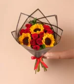 ramo-de-rosas-y-girasoles